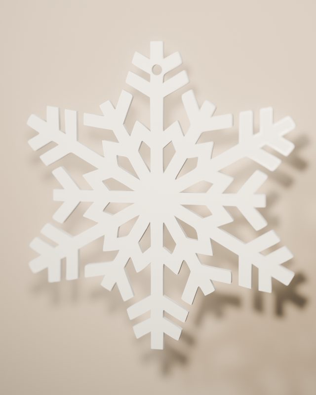 Copo de nieve de filigrana blanco