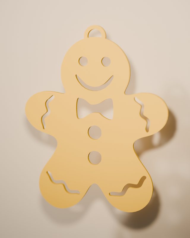 Galleta de jengibre de filigrana amarilla