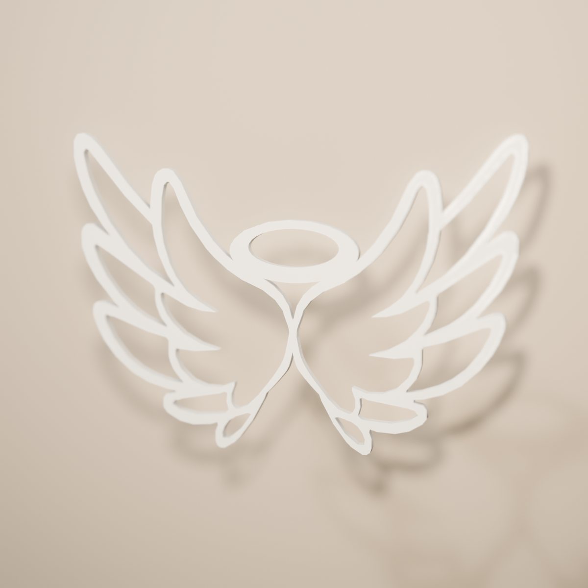 Alas de Ángel de filigrana en color blanco nieve, adorno navideño para colgar