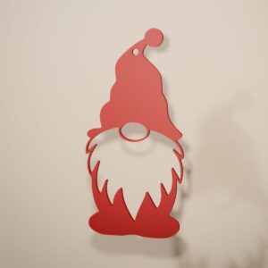 Gnomo Pompón de filigrana en color rojo navidad, adorno navideño para colgar