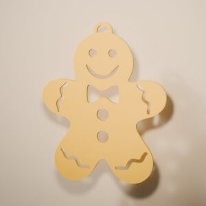 Galleta de Jengibre de filigrana en color amarillo estrella, adorno navideรฑo para colgar