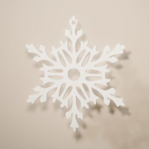 Copo Ventisca de filigrana en color blanco nieve, adorno navideño para colgar