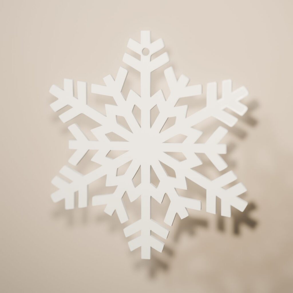 Copo Cristal de filigrana en color blanco nieve, adorno navideño para colgar