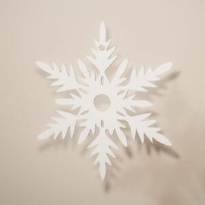 Copo Aurora de filigrana en color blanco nieve, adorno navideño para colgar