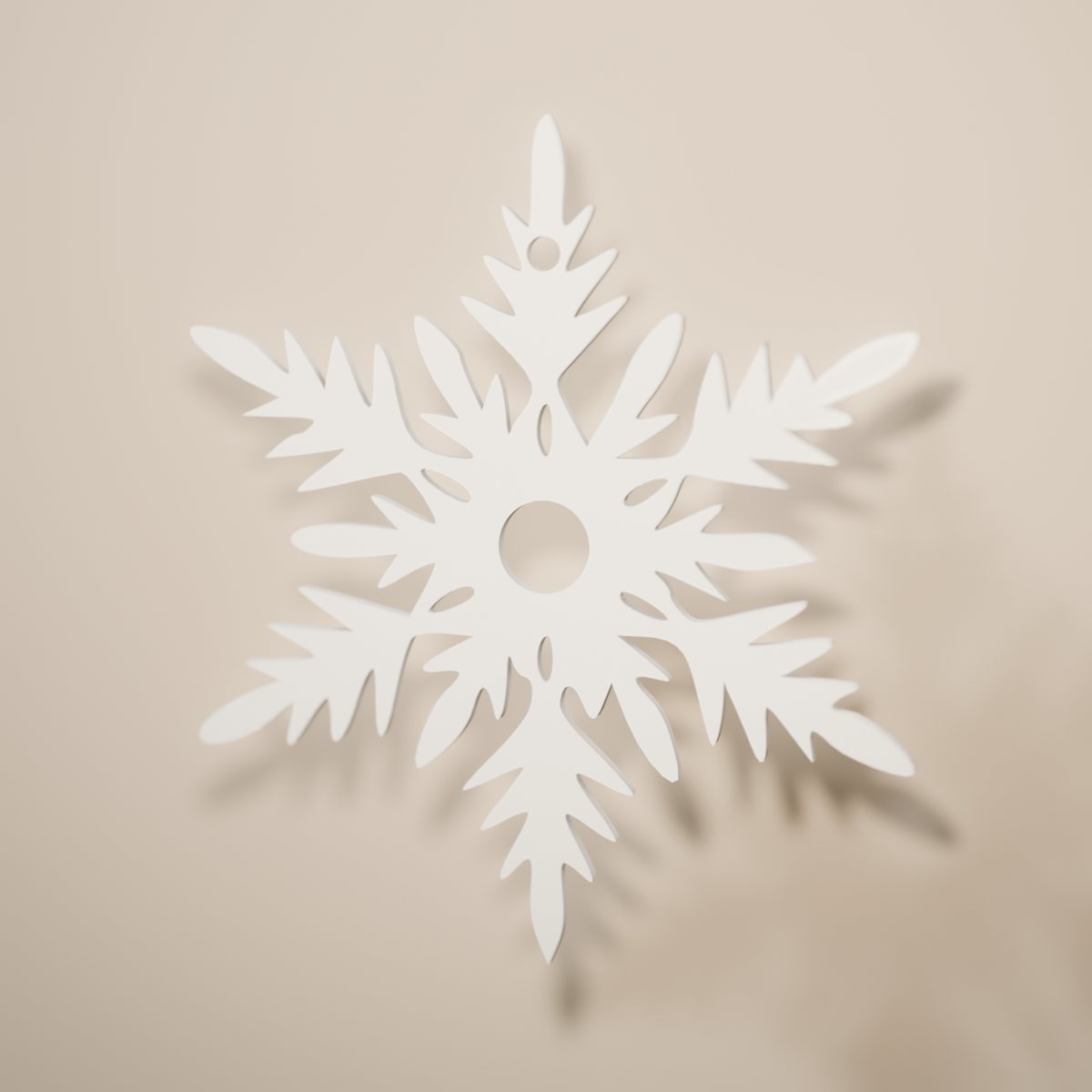 Copo Aurora de filigrana en color blanco nieve, adorno navideño para colgar