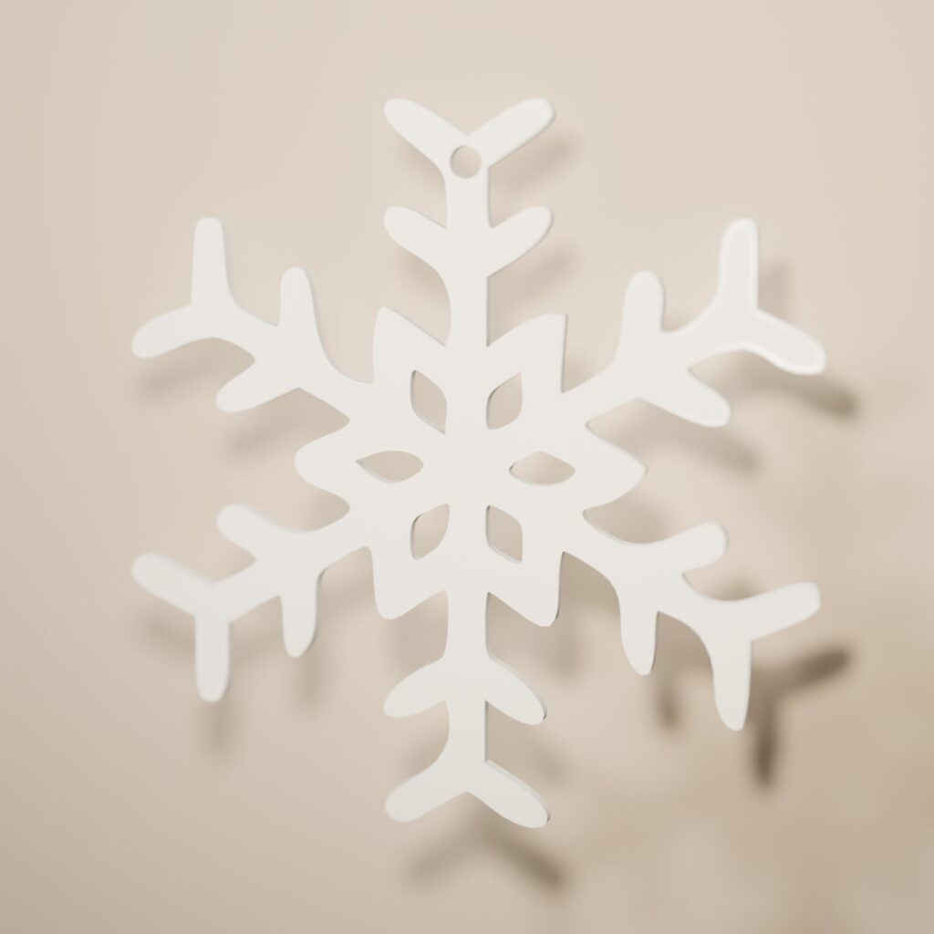 Copo Lucero de filigrana en color blanco nieve, adorno navideño para colgar