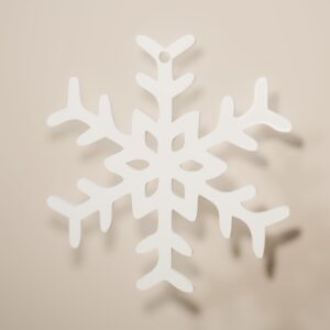 Copo Lucero de filigrana en color blanco nieve, adorno navideño para colgar