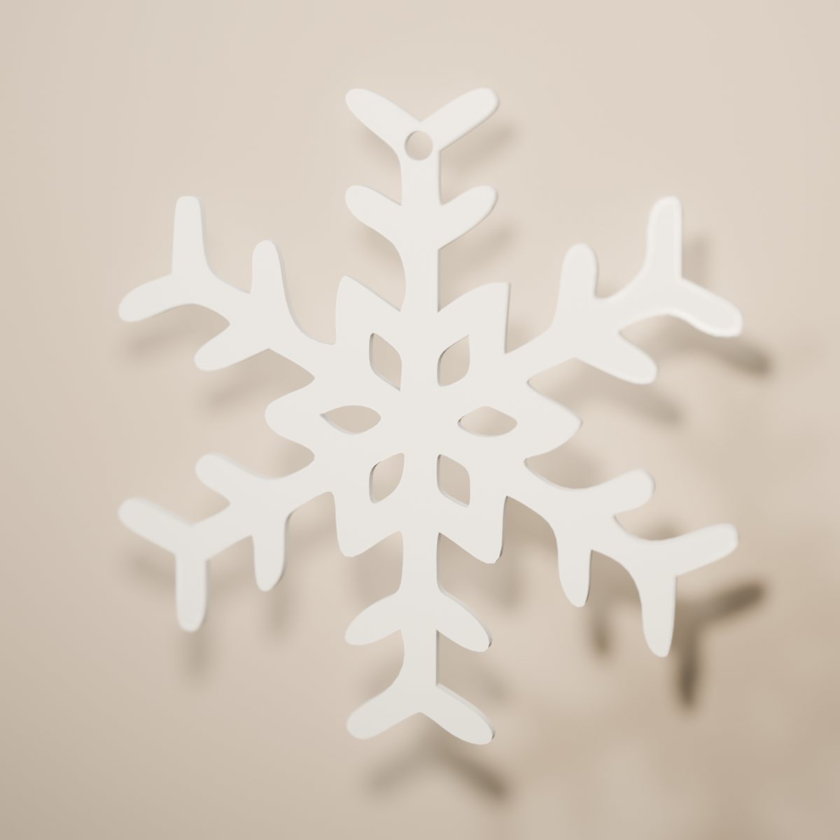 Copo Lucero de filigrana en color blanco nieve, adorno navideño para colgar