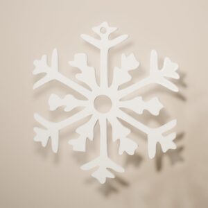 Copo Alba de filigrana en color blanco nieve, adorno navideño para colgar